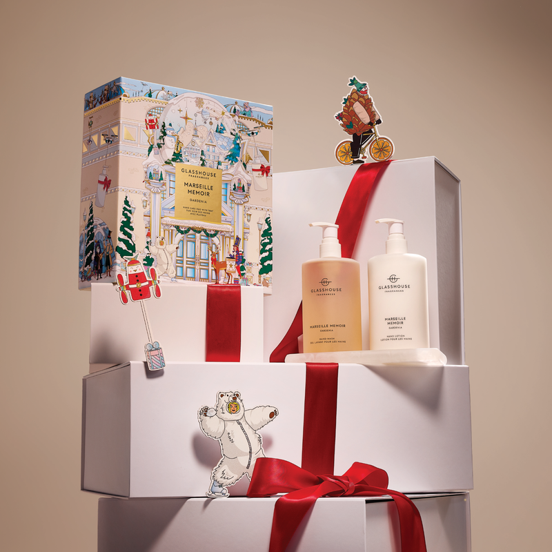 Glasshouse Hand Care Duo Set Christmas 2025 - 450ml Hand Lotion & 450ml Hand Wash Marseille Memoir