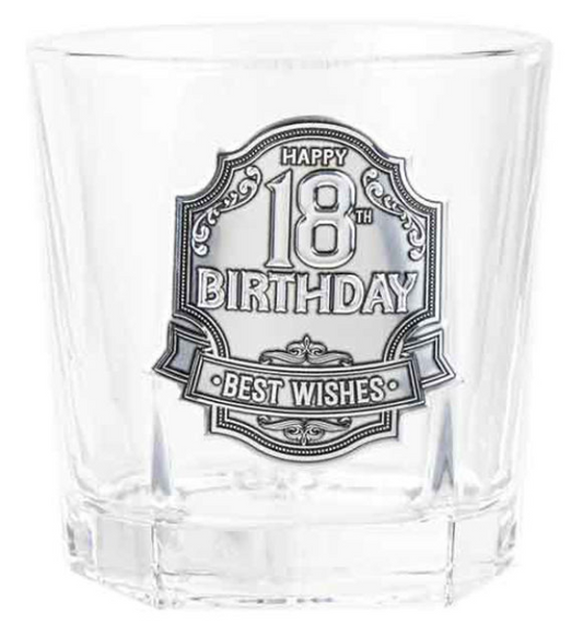 18 Badge Whiskey Glass