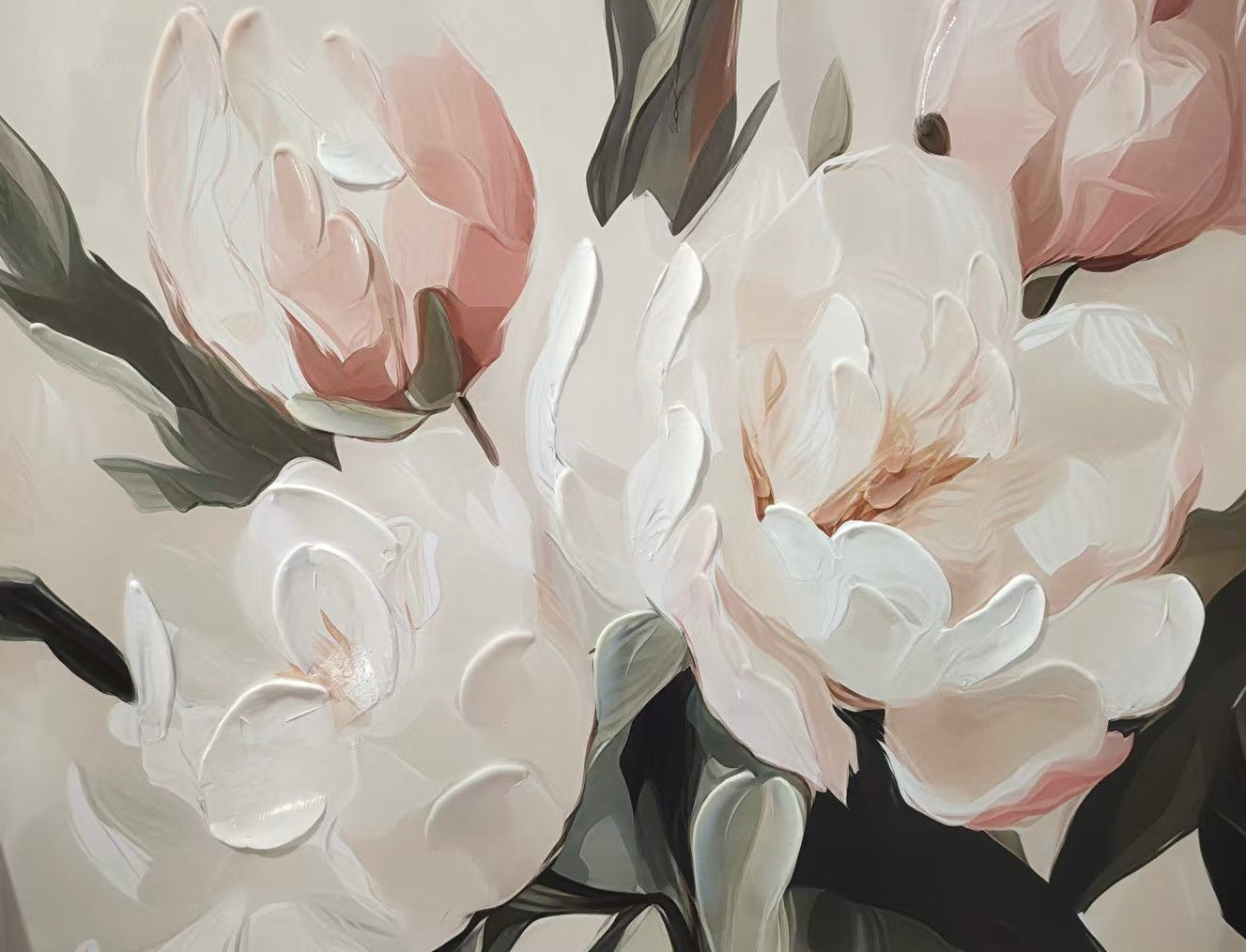 Blush Peony Blooms Wall Art