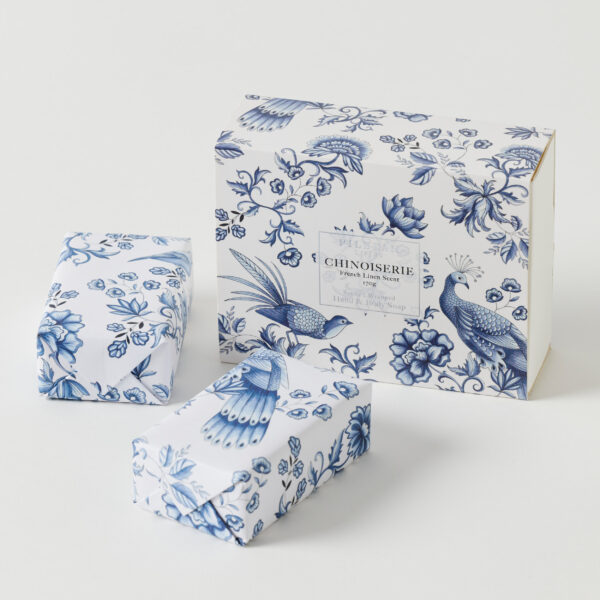 Chinoiserie Scented Soap Gift Set of 2 - French Linen