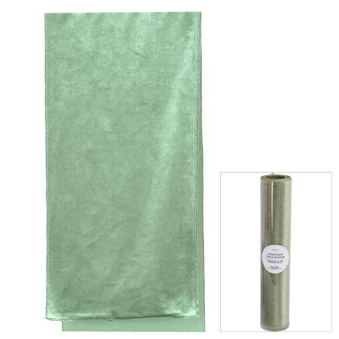 Luxe velvet Table Runner - Mint