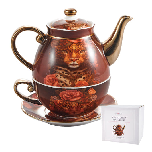 Milano China Tea for One - Pink Leopard