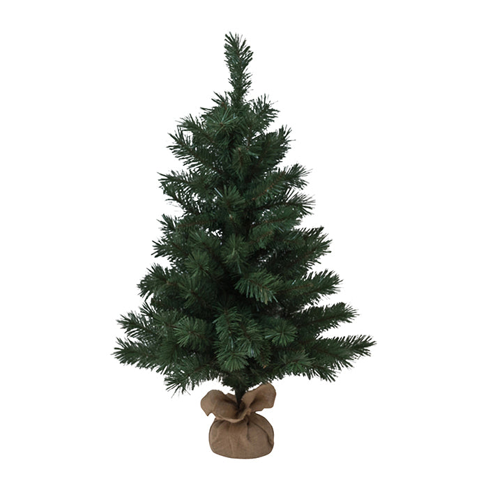 LED Burlap Christmas Tree - 90cm
