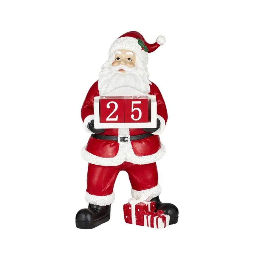 Red & White Advent Santa