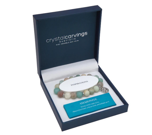 Amazonite Tree of Life Inspiration Boxed Charm Bracelet