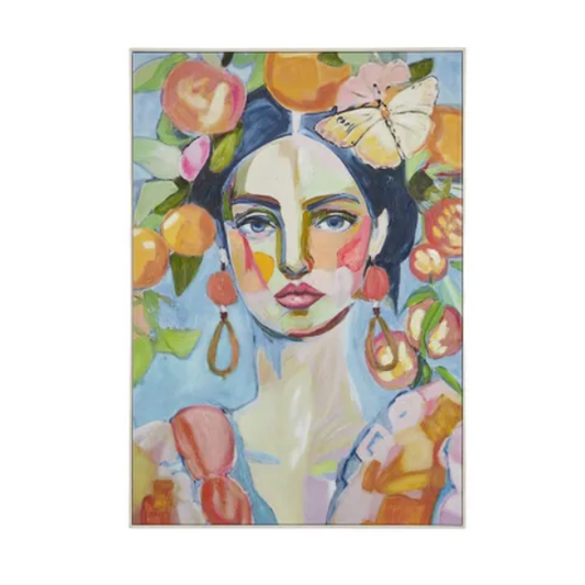 Mika Whitewash Frame Painting 70x100cm