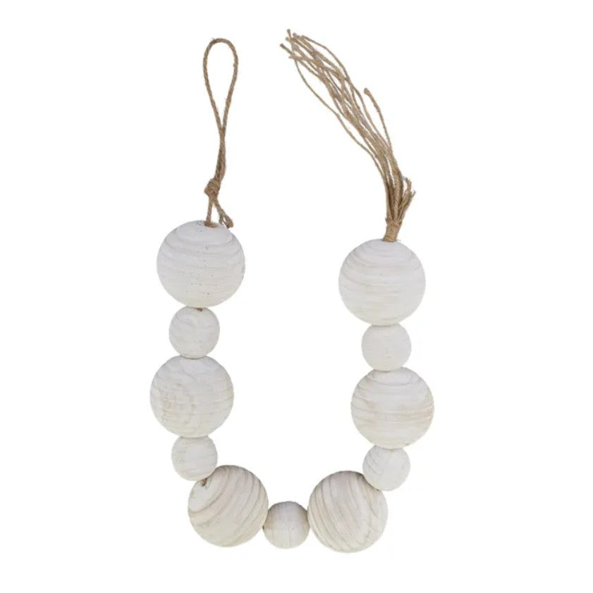 Avoca Carved Wood Ball Chain