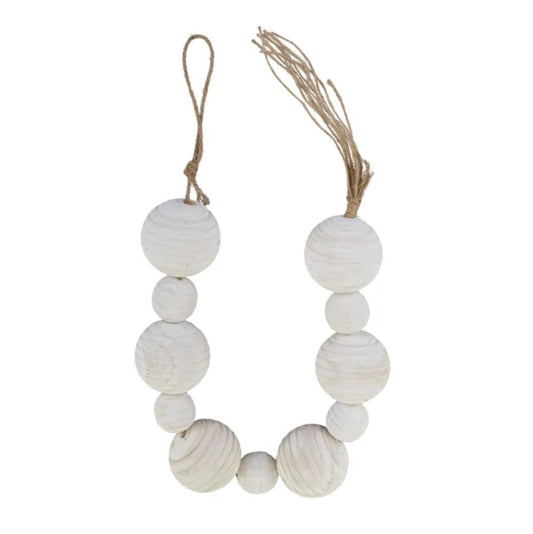 Avoca Carved Wood Ball Chain