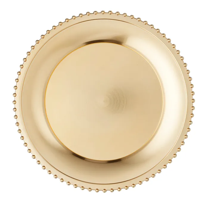 Beaded Charger Plate - 2 Colours