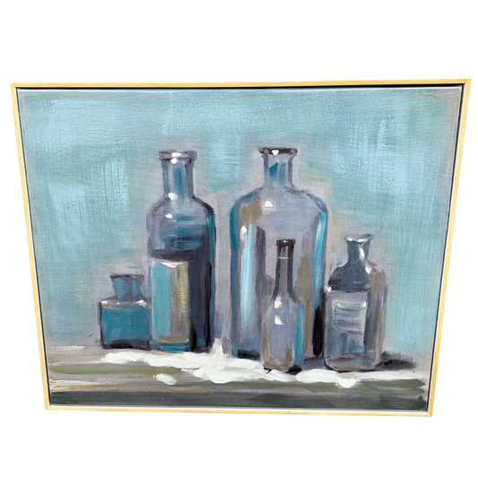 "Blue Bottles" Wall Art