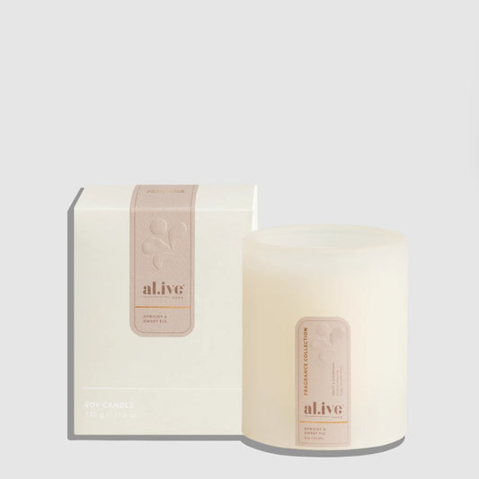 al.ive body 'Apricot & Sweet Fig' Soy Candle
