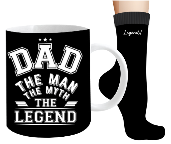 Dad Legend Mug & Sock Set