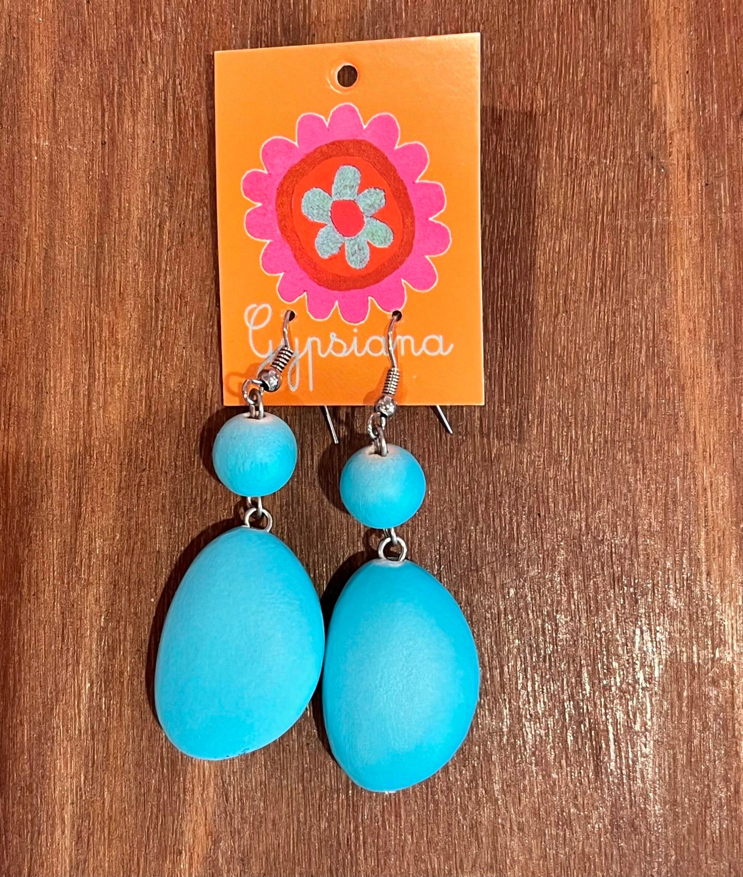 Coloured Drop Bead Earrings - 8 Colours