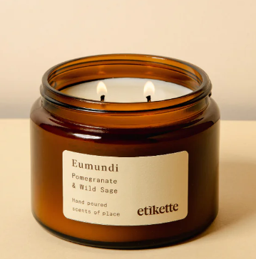 Etikette "Eumundi" Pomegranate & Wild Sage Candle