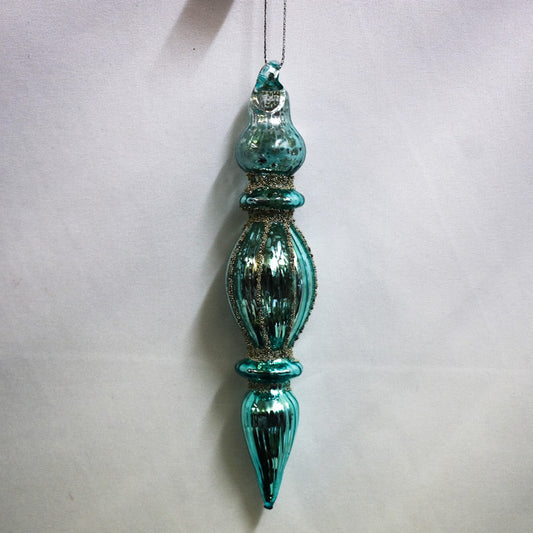 Blue Finial Christmas Hanging