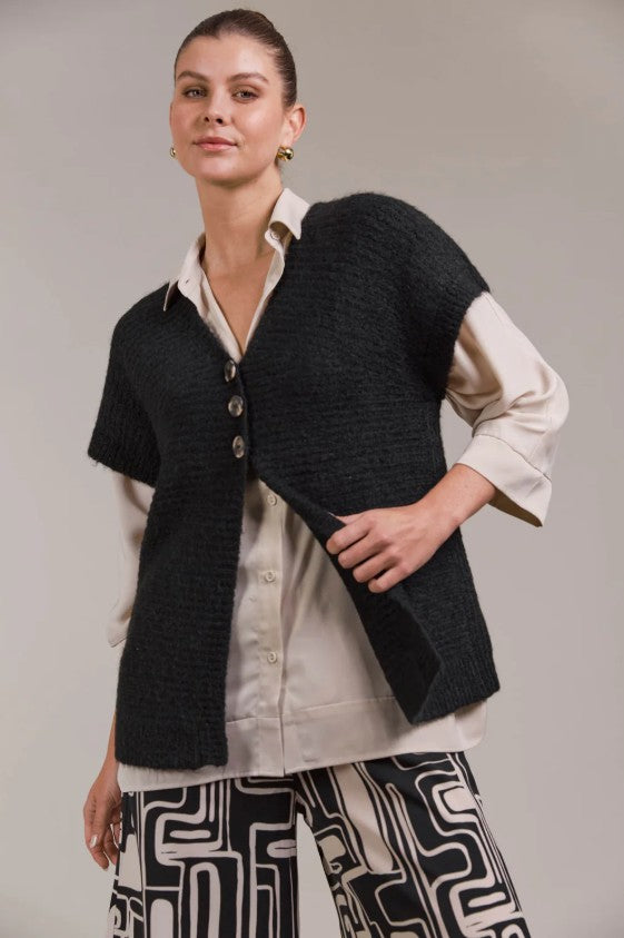 Folie Button Vest - 2 Colours