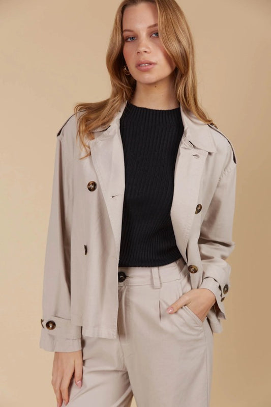 Freya Cropped Trench - 3 Colours