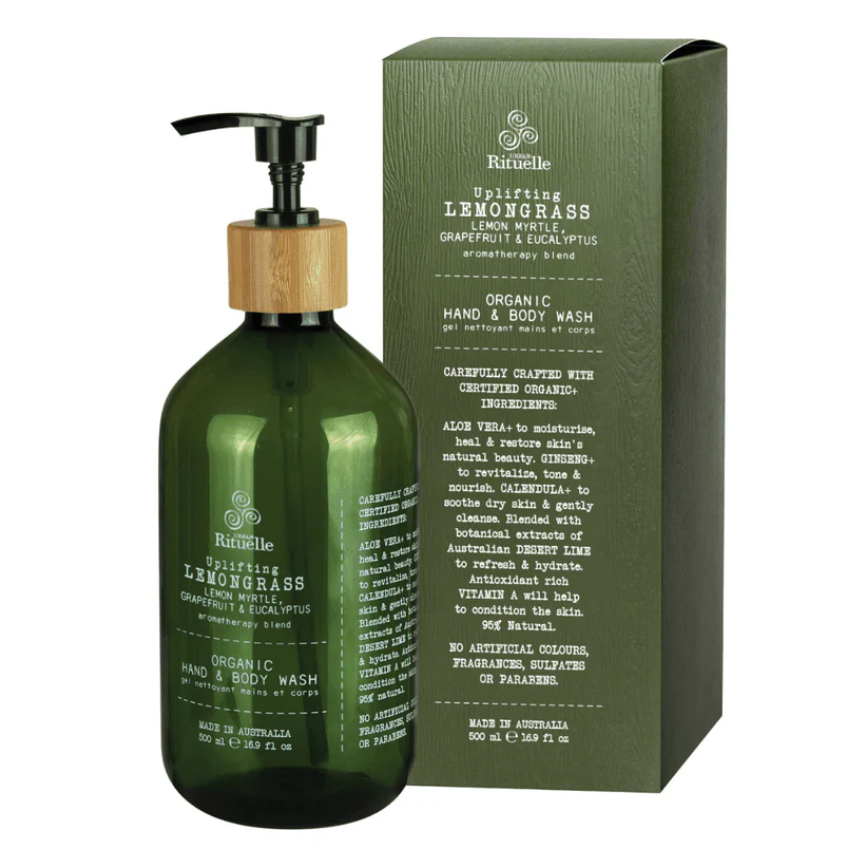 Uplifting Lemongrass Organic Hand & Body Wash 500ml