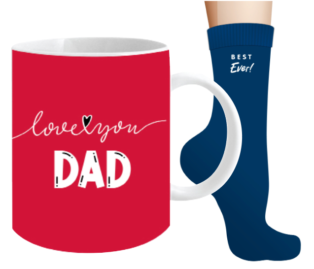 Love You Dad Mug & Sock Set