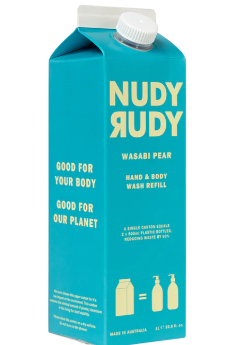 Nudy Rudy - Wasabi Pear Hand & Body Wash Refill 1 Litre