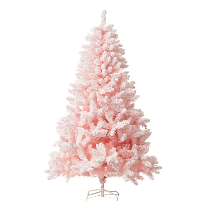 Pink Snow Flocked Primrose Tree