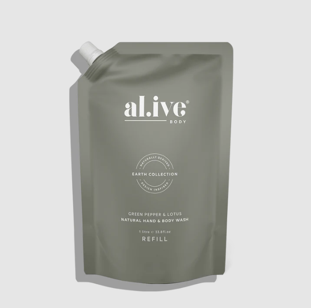 al.ive Green Pepper & Lotus Wash Refill 1 litre