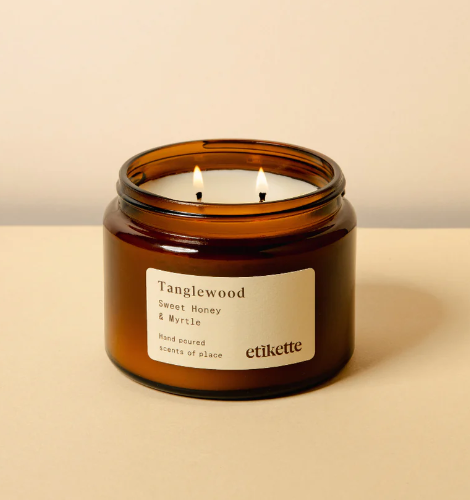 Etikette "Tanglewood" Sweet Honey & Myrtle Candle