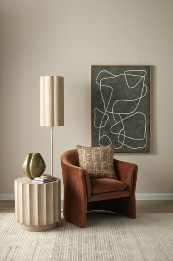 Talstone Linen Floor Lamp - Beige