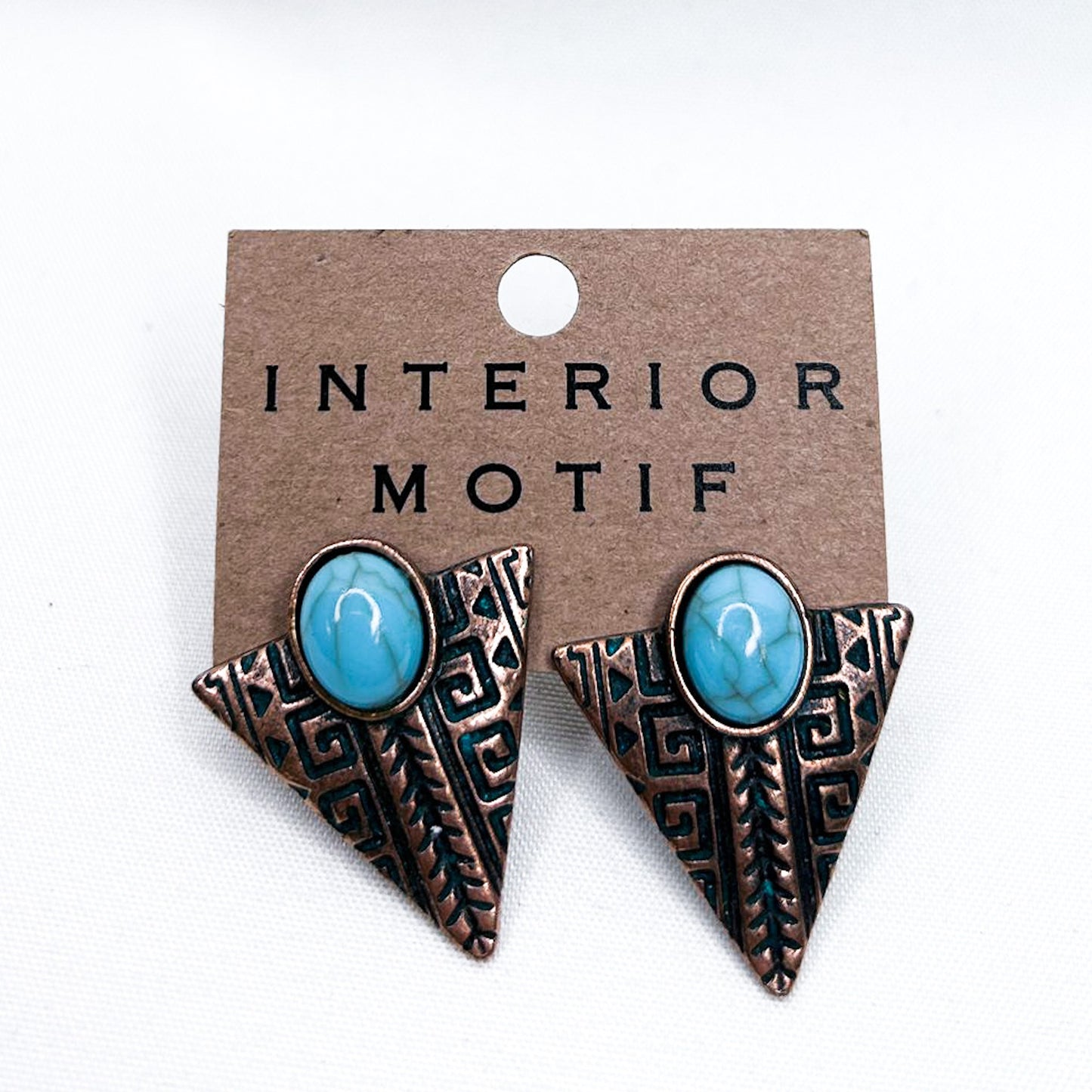 Triangle Stone Earrings