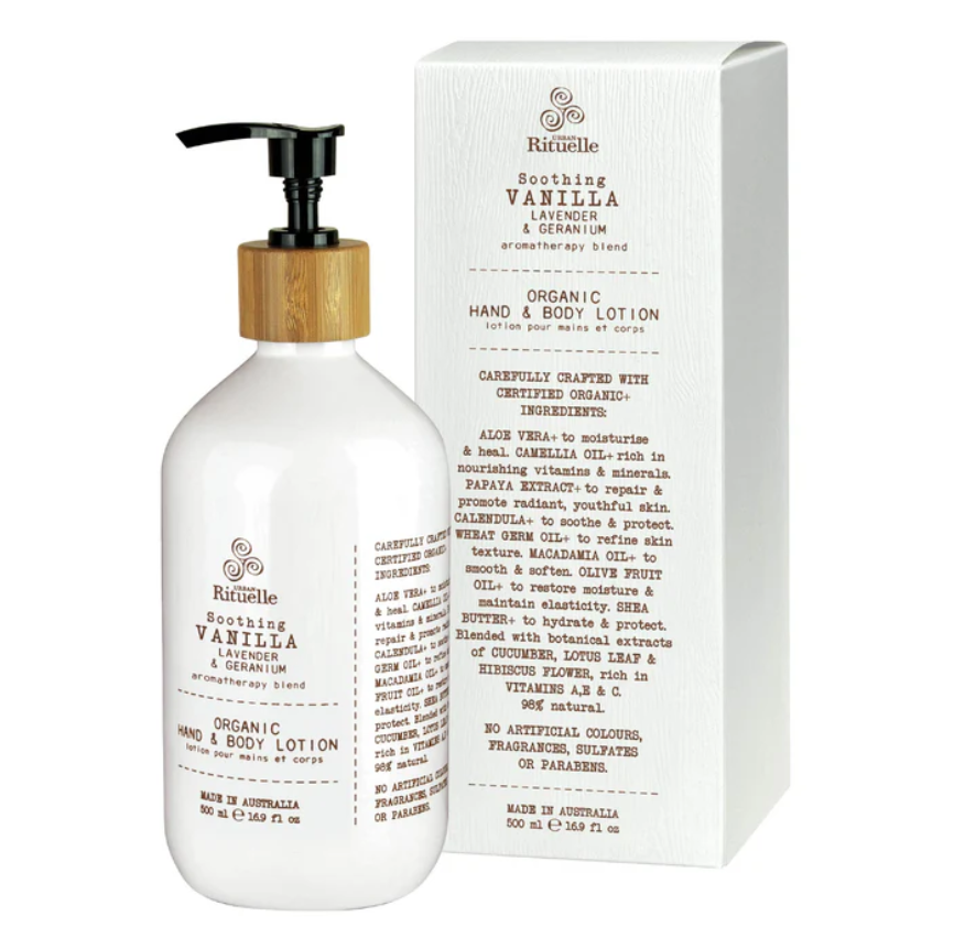Soothing Vanilla Organic Hand & Body Lotion