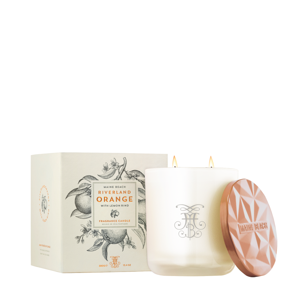 Maine Beach "Riverland Orange" Candle