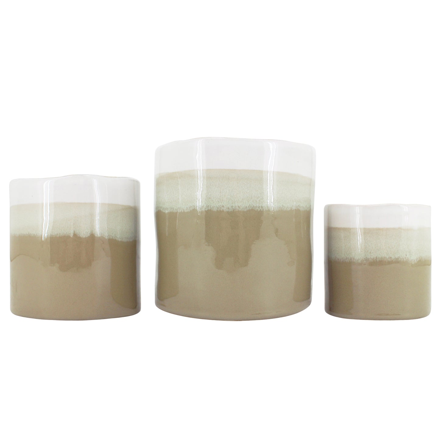 "Aria" Planter Pot Taupe 16x15cm