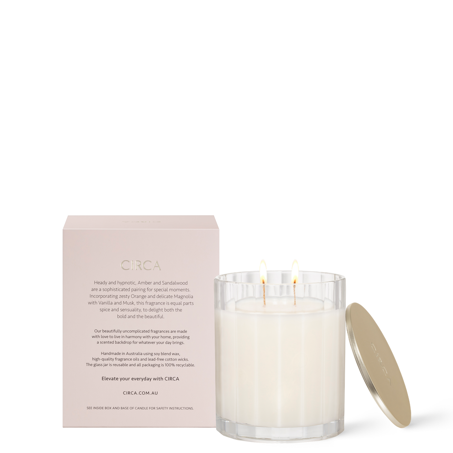 Circa Amber & Sandalwood Soy Candle