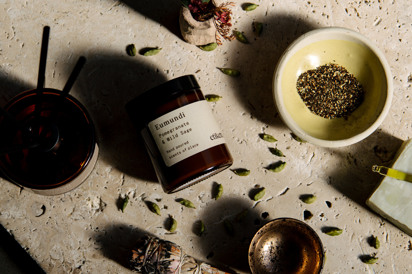 Etikette "Eumundi" Pomegranate & Wild Sage Candle