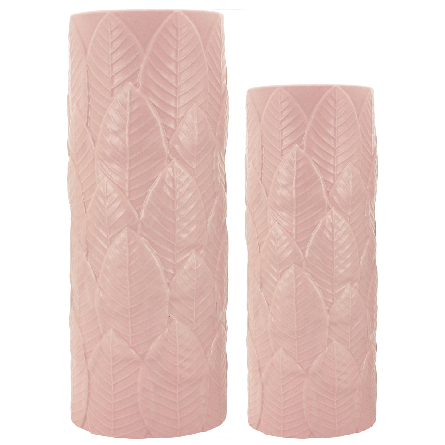 NF "Falling Leaf" Vase Pink 11x30cm