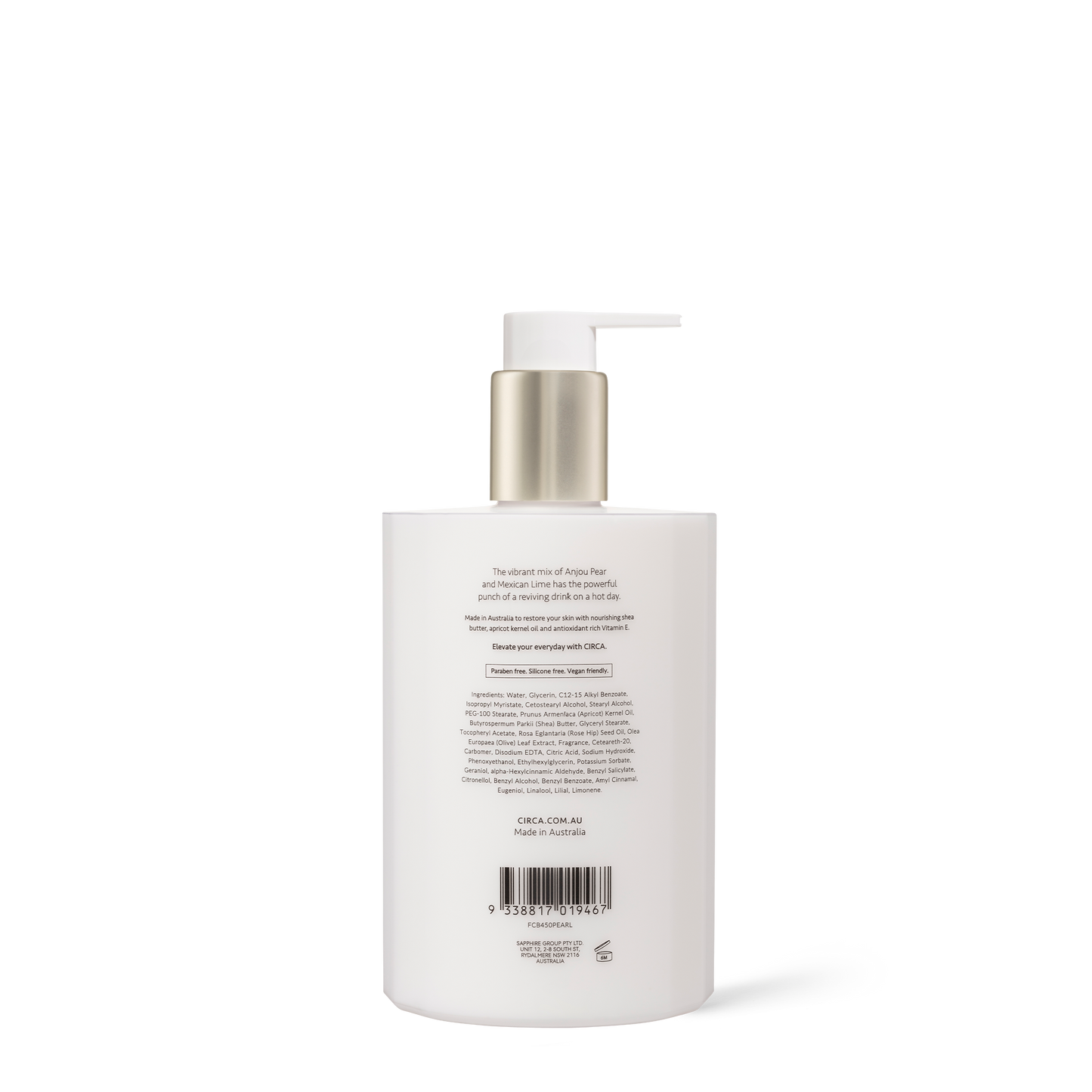 Circa Pear & Lime Hand Lotion 450mL