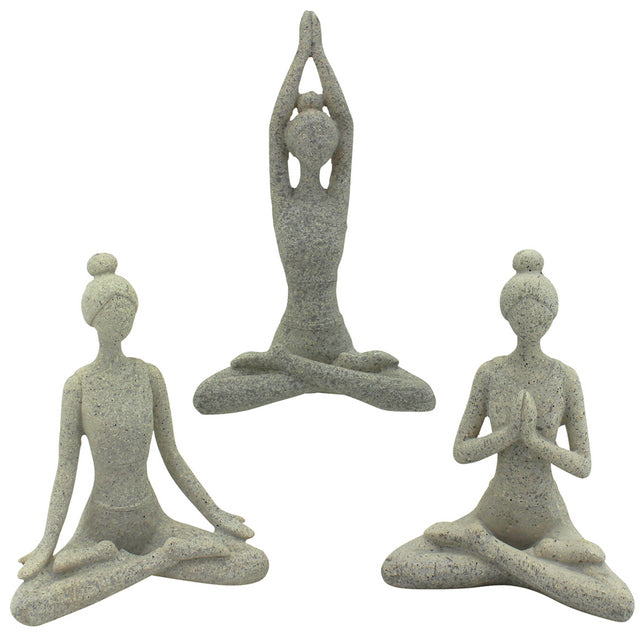NF "Yoga Ladies" set of 3 Cool Grey 13cm