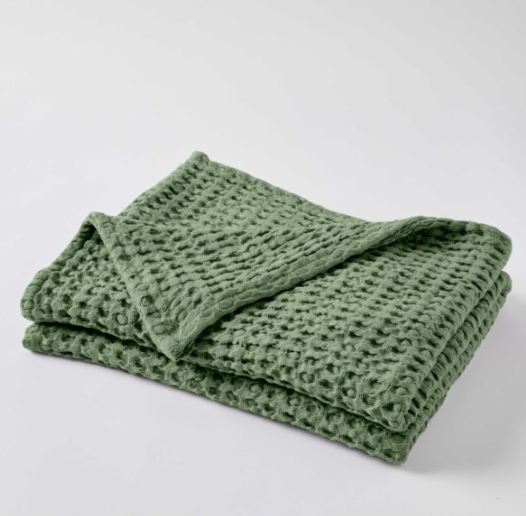 Organic Cotton Waffle Throw