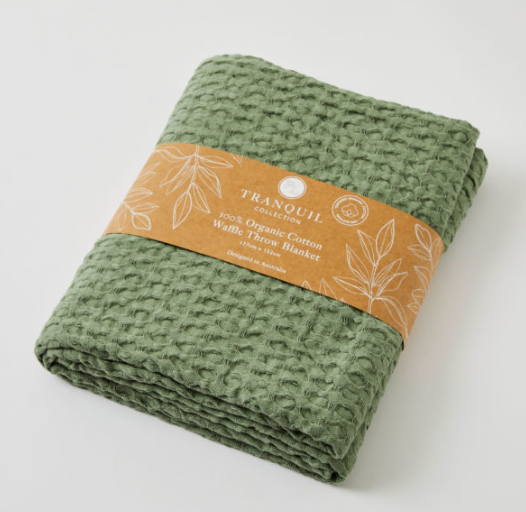 Organic Cotton Waffle Throw