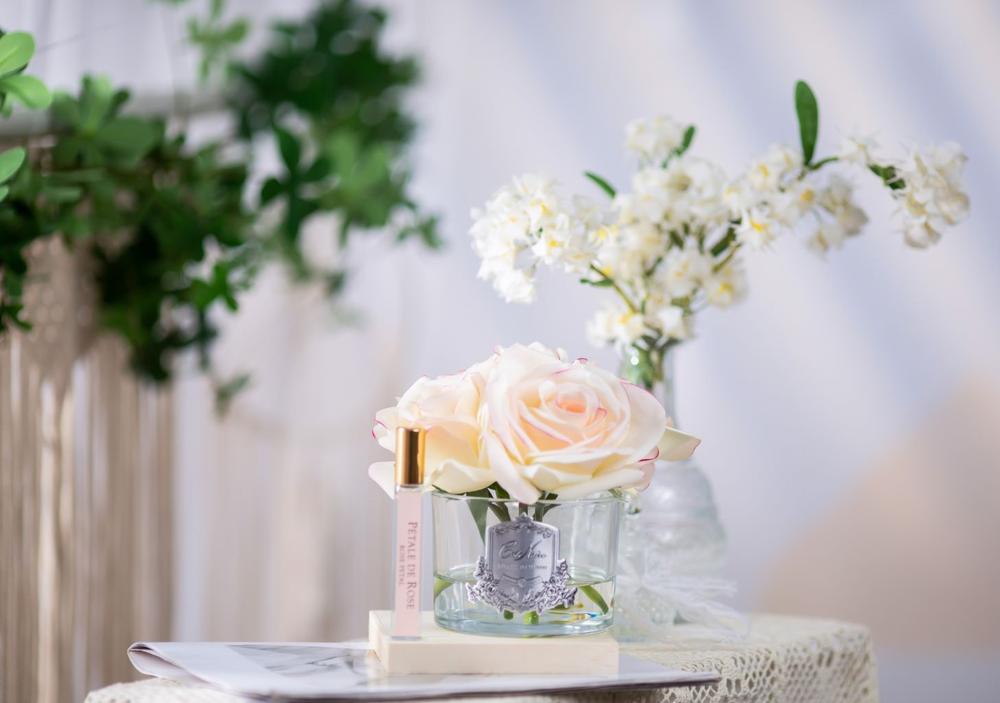 Cote Noire Five Roses "Pink Blush" Clear/Silver