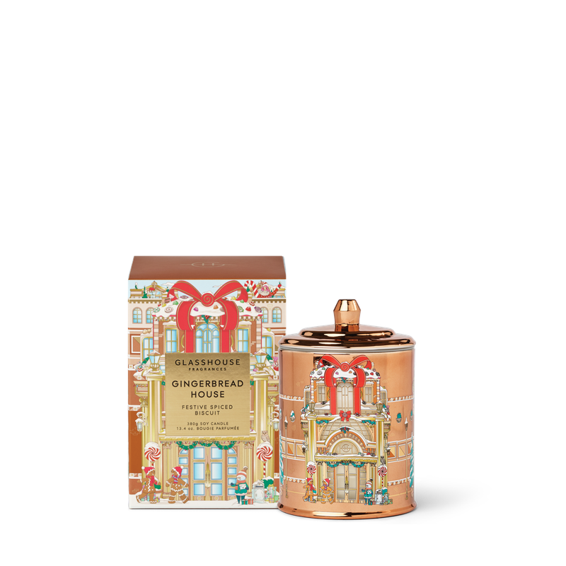 Glasshouse 380gm Candle Christmas 2025 - Gingerbread House