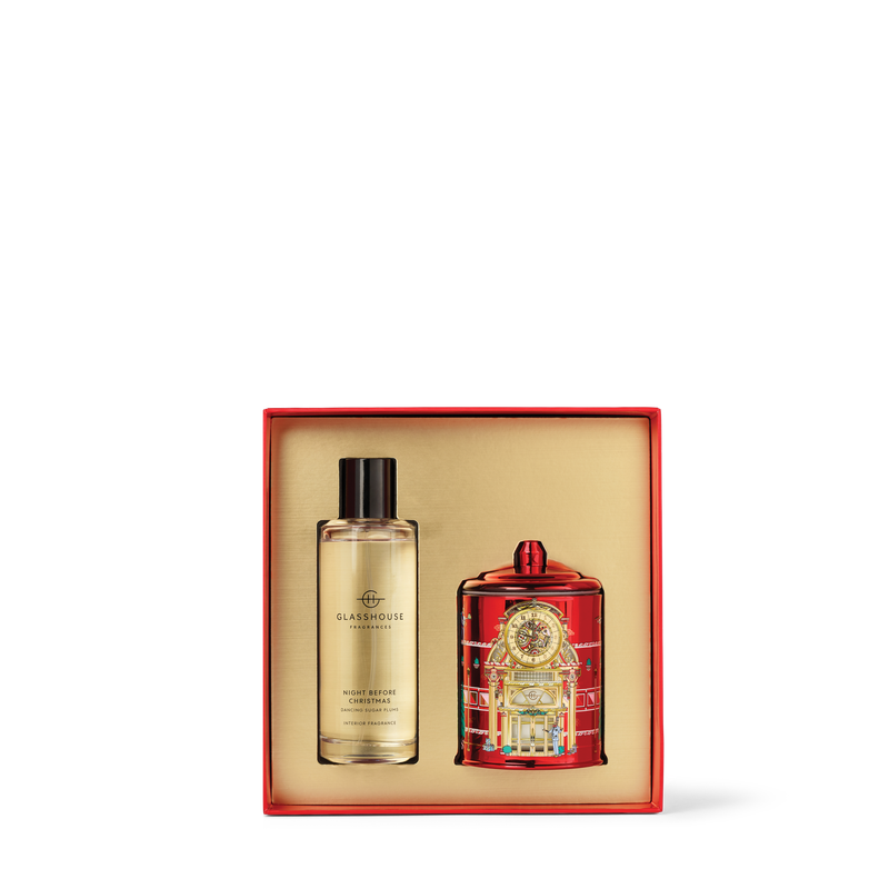 Glasshouse 200gm Candle & 150ml Interior Fragrance Gift Set - Night Before Christmas