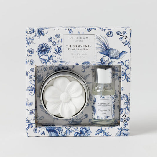 Chinoiserie Scented Disc Gift Set  - French Linen