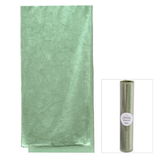 Luxe velvet Table Runner - Mint