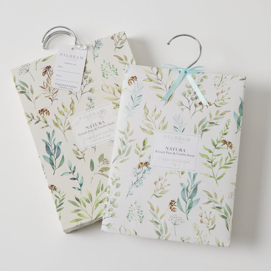 Natura Scented Hanging Sachets Set of 4 - French Pear & Vanilla