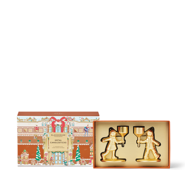 Glasshouse Metal Candlestick Set of 2 - Christmas 2025