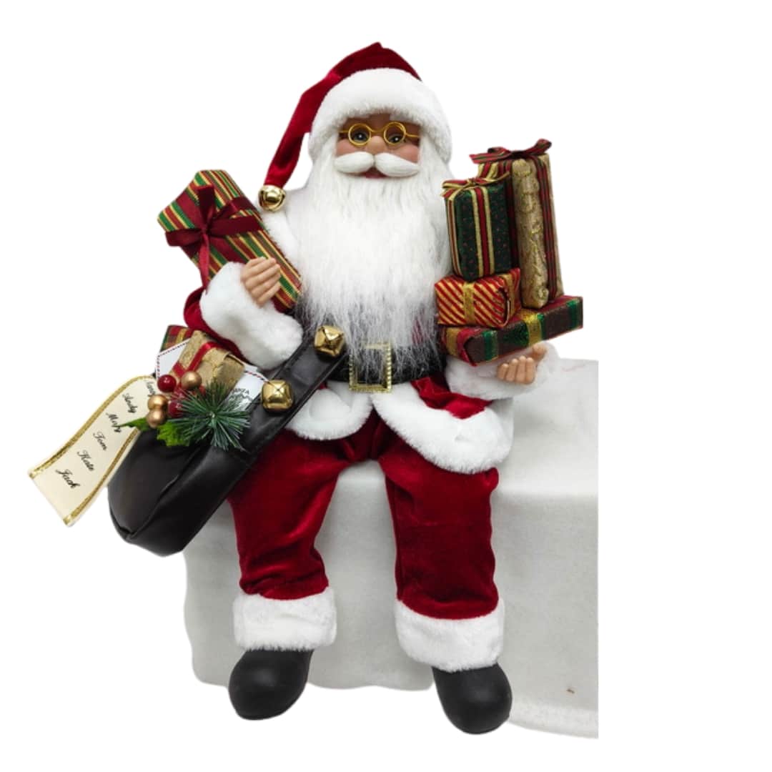 Sitting Santa with Gifts