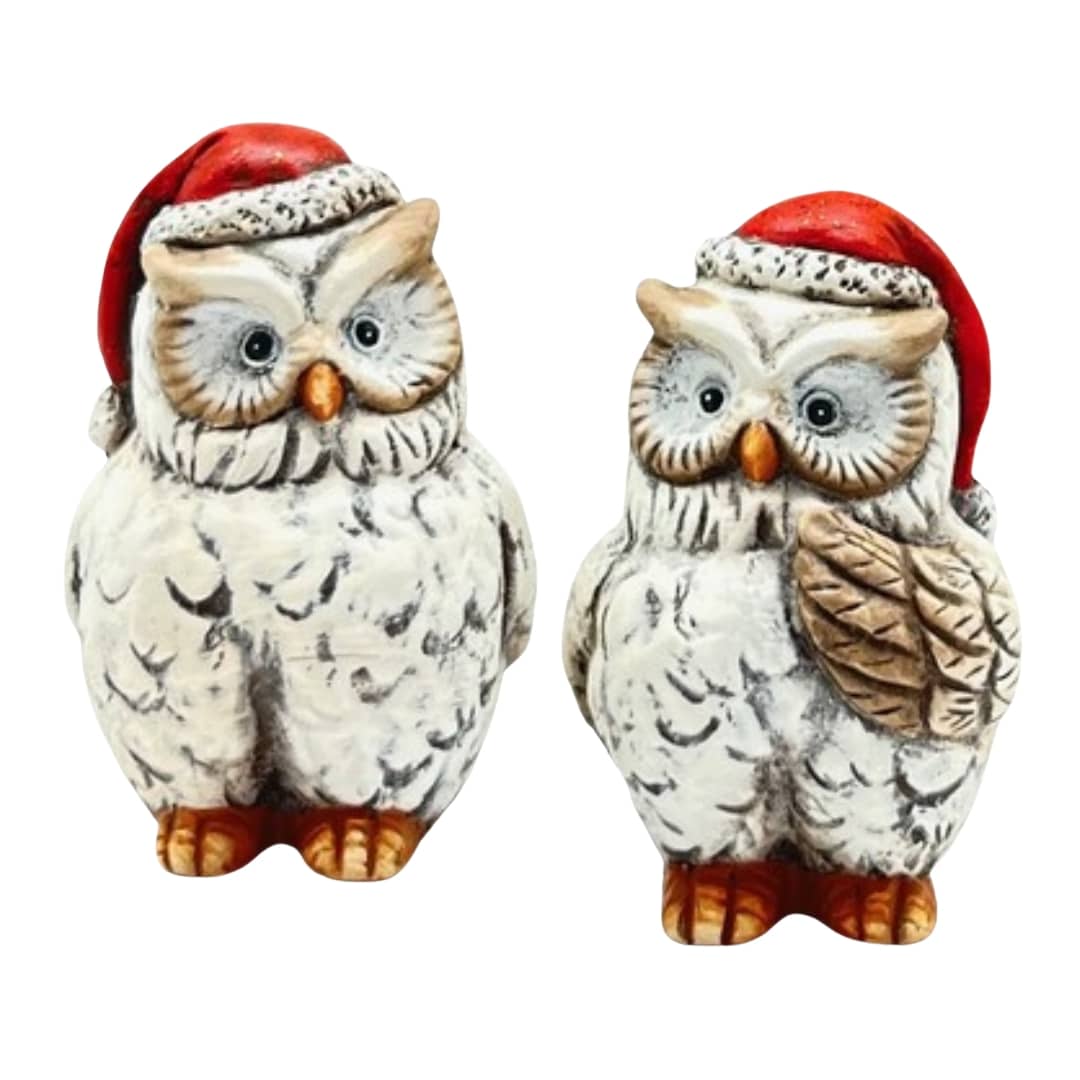 Owl with Christmas Hats - 2 sizes