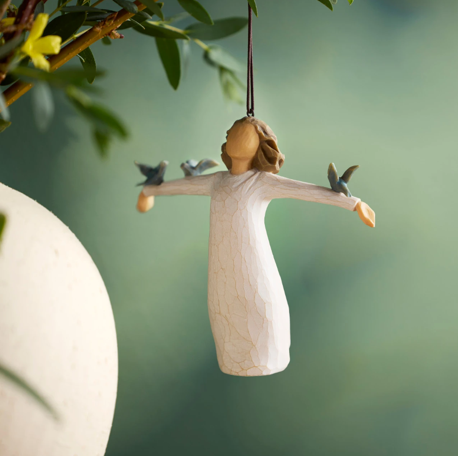 Willow Tree Hanging Ornament "Happiness"