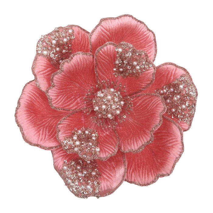 Clip on Beaded Magnolia - 3 colours
